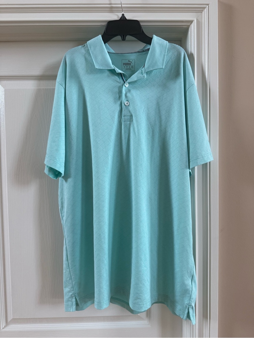 Puma Polo Shirt Mens Extra Large Teal Green Golf Athleisure Performance Active